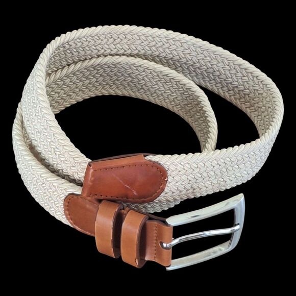 Magnanni Nadal Woven Belt Made in Spain Men's size Small Beige - Picture 3 of 16